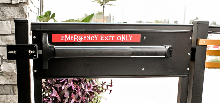 emergency push bar installation in Ingalls Park